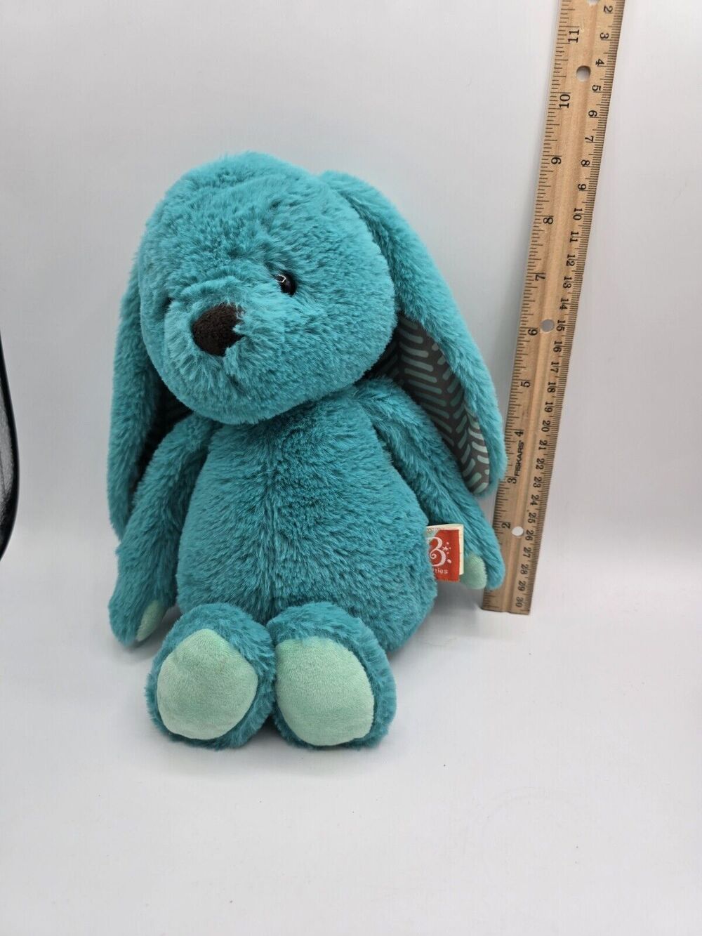 Battat B Softies Happy Hues Teal Turquiose Easter Bunny Plush Rabbit Blue